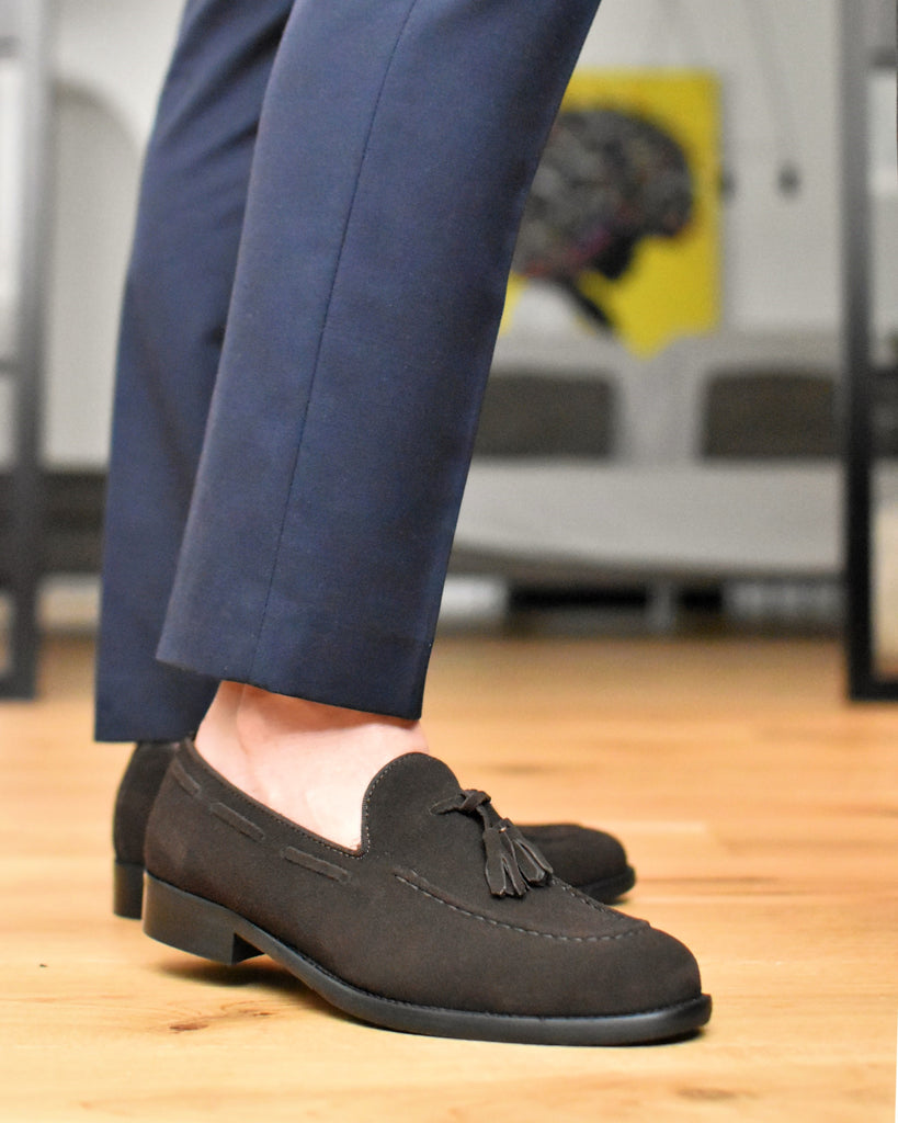 Nappine Mocassini Uomo Blu Estivi Camoscio Otisopse Scarpe Uomo