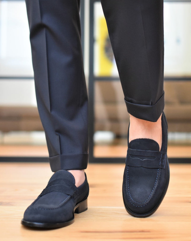 Camoscio Blu Mocassini Uomo Blu Estivi Mocassini Uomo Blu Estivi