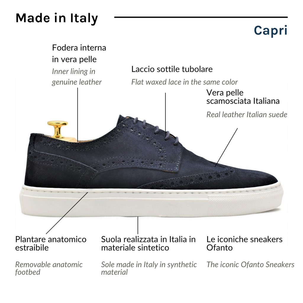 CAPRI - Navy Suede