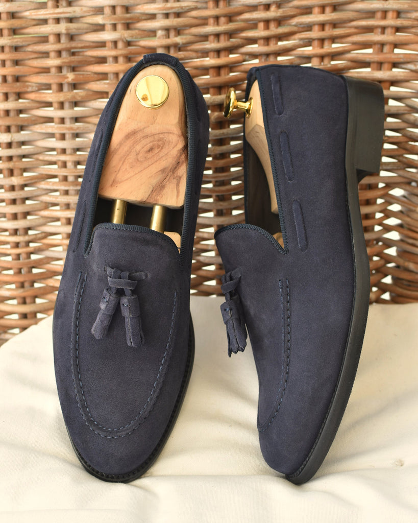 SAVELLETRI - Navy Suede