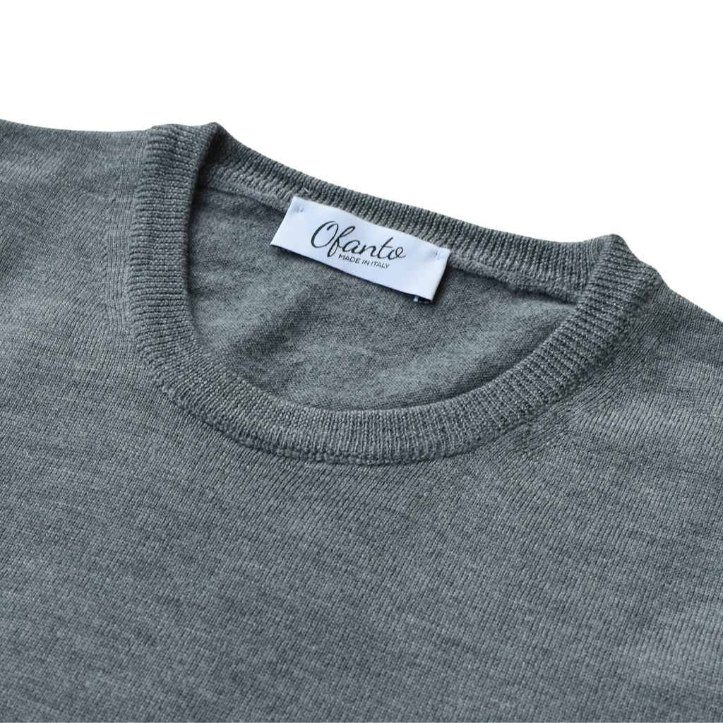 The 100% Merino Italian Pullover - Gray