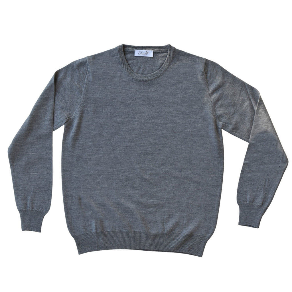 Il Maglioncino in 100% Lana Merino Extrafine - Grigio