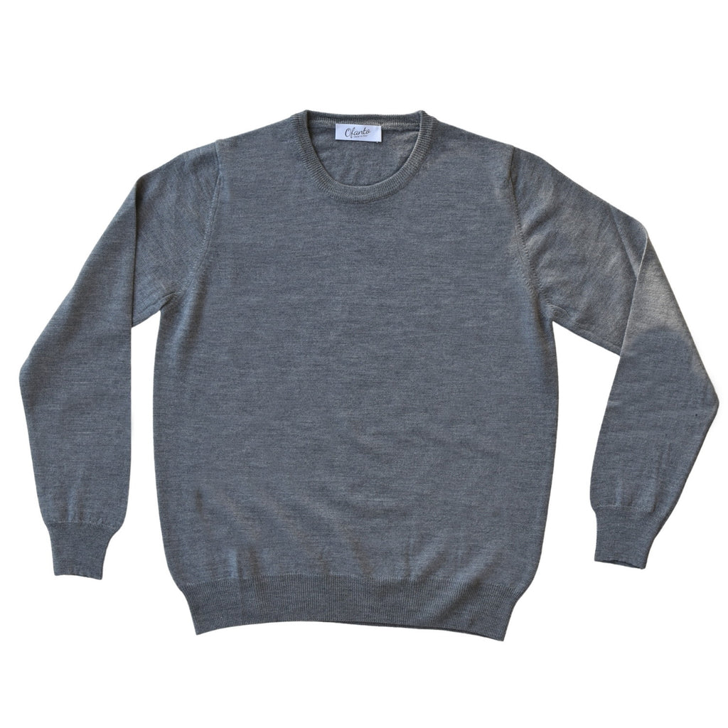 The 100% Merino Italian Pullover - Gray
