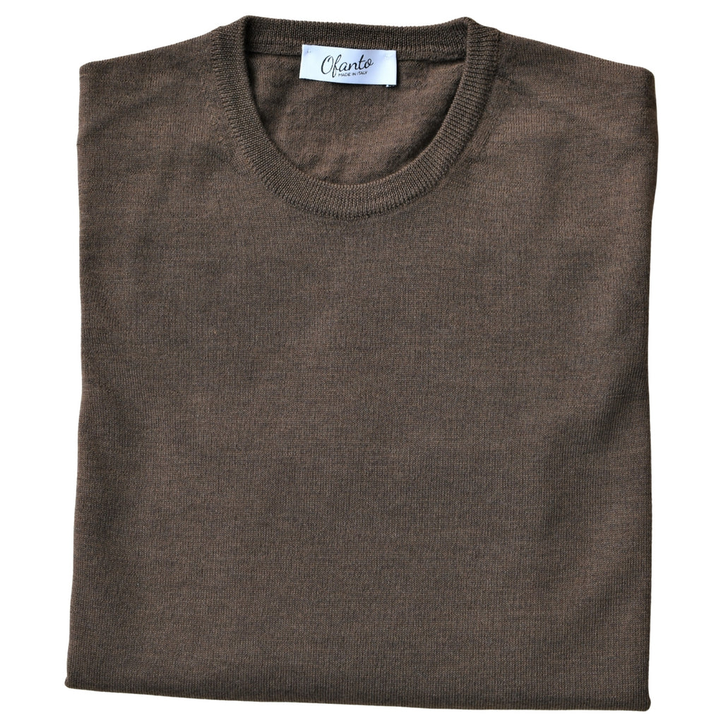 The 100% Merino Italian Pullover - Brown