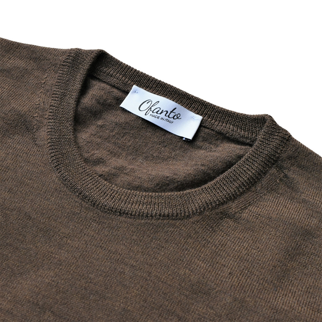 The 100% Merino Italian Pullover - Brown