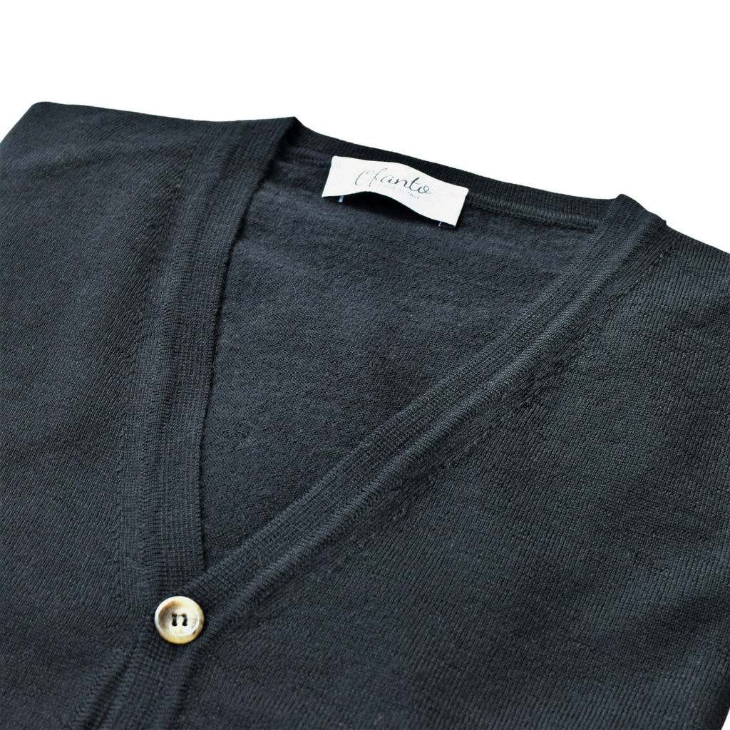 The 100% Merino Italian Cardigan - Black