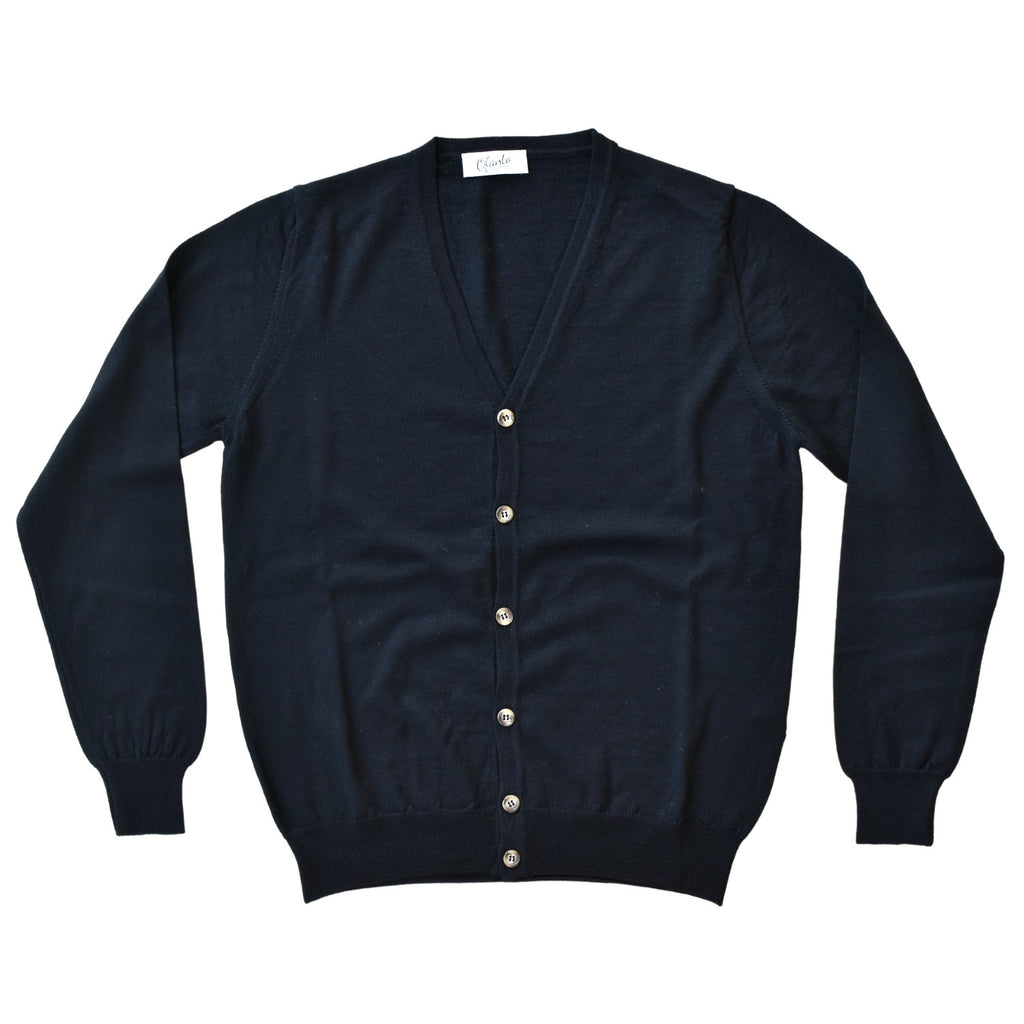 The 100% Merino Italian Cardigan - Black