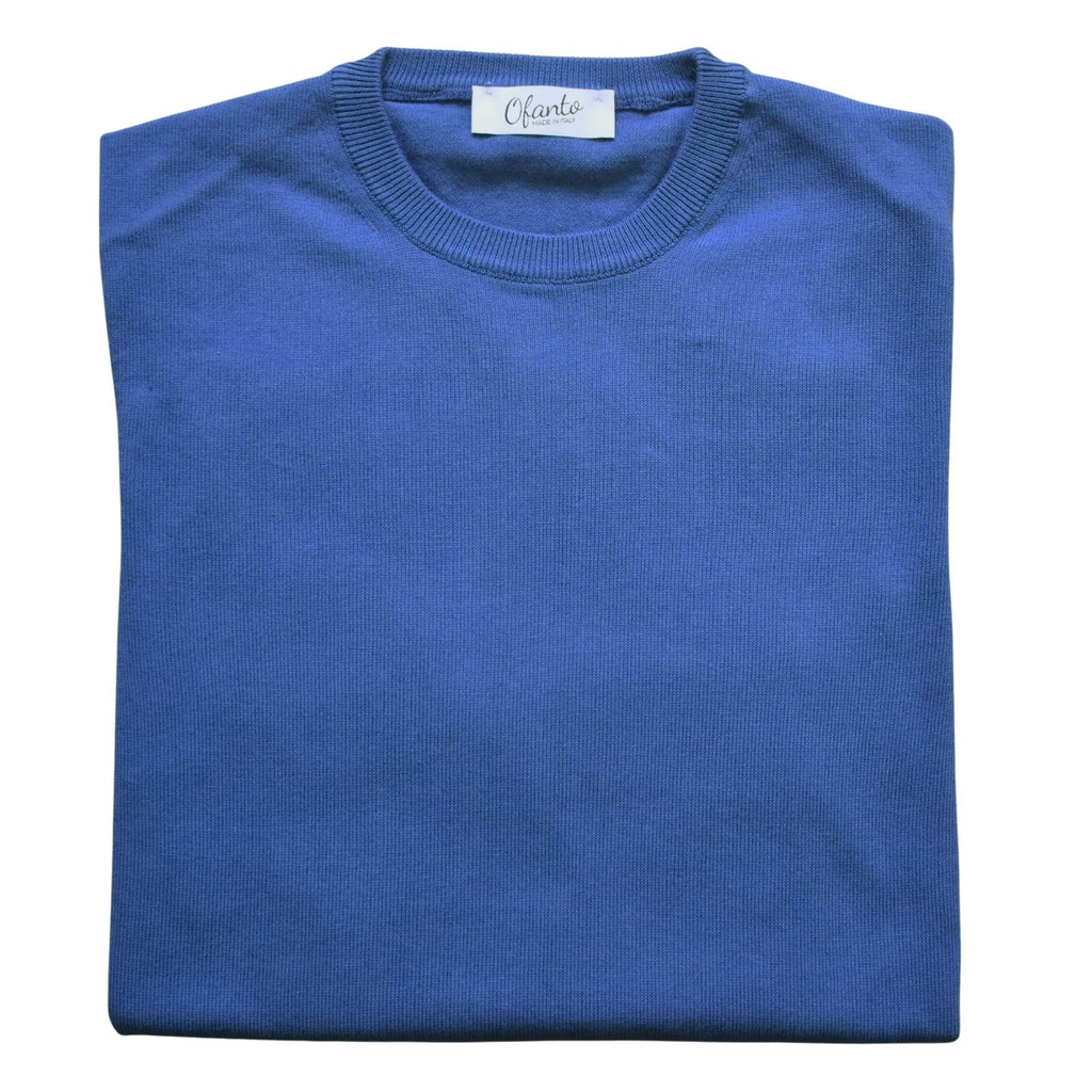 Il Maglioncino in 100% Cotone - Blu Cobalto