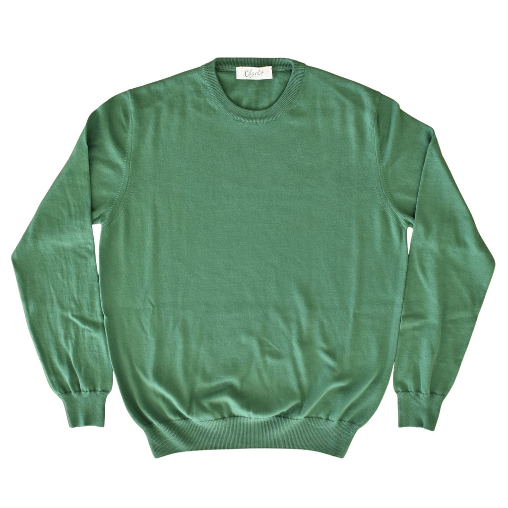 Il Maglioncino in 100% Cotone - Verde Ofanto