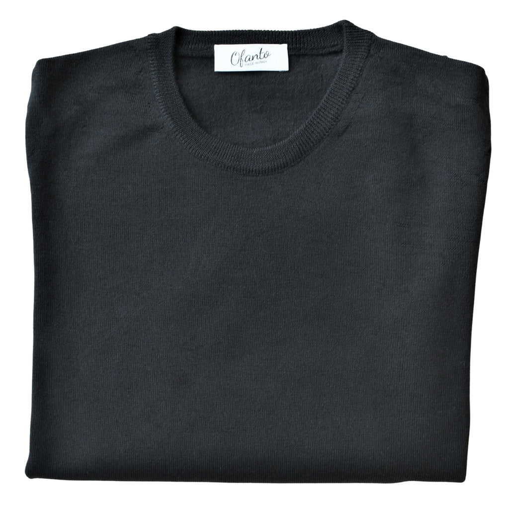 The 100% Merino Italian Pullover - Black