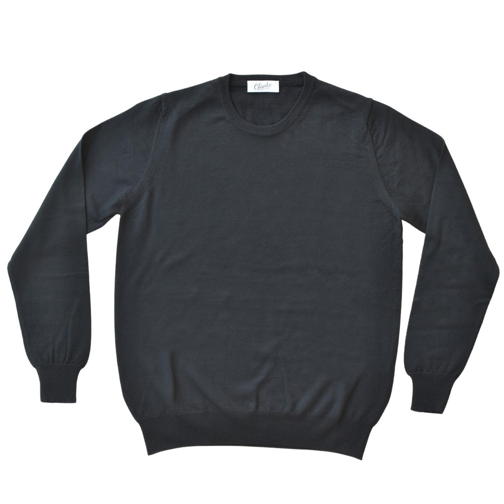 The 100% Merino Italian Pullover - Black