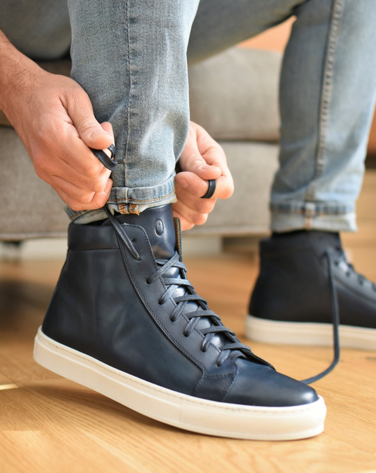 Sneakers Alte Scarpe Sneakers Uomo 2022 Santoni Sneaker Alte Uomo