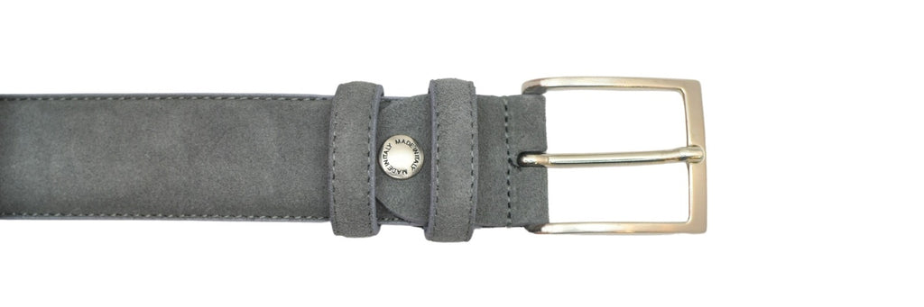 Leather Belt - Gray Suede