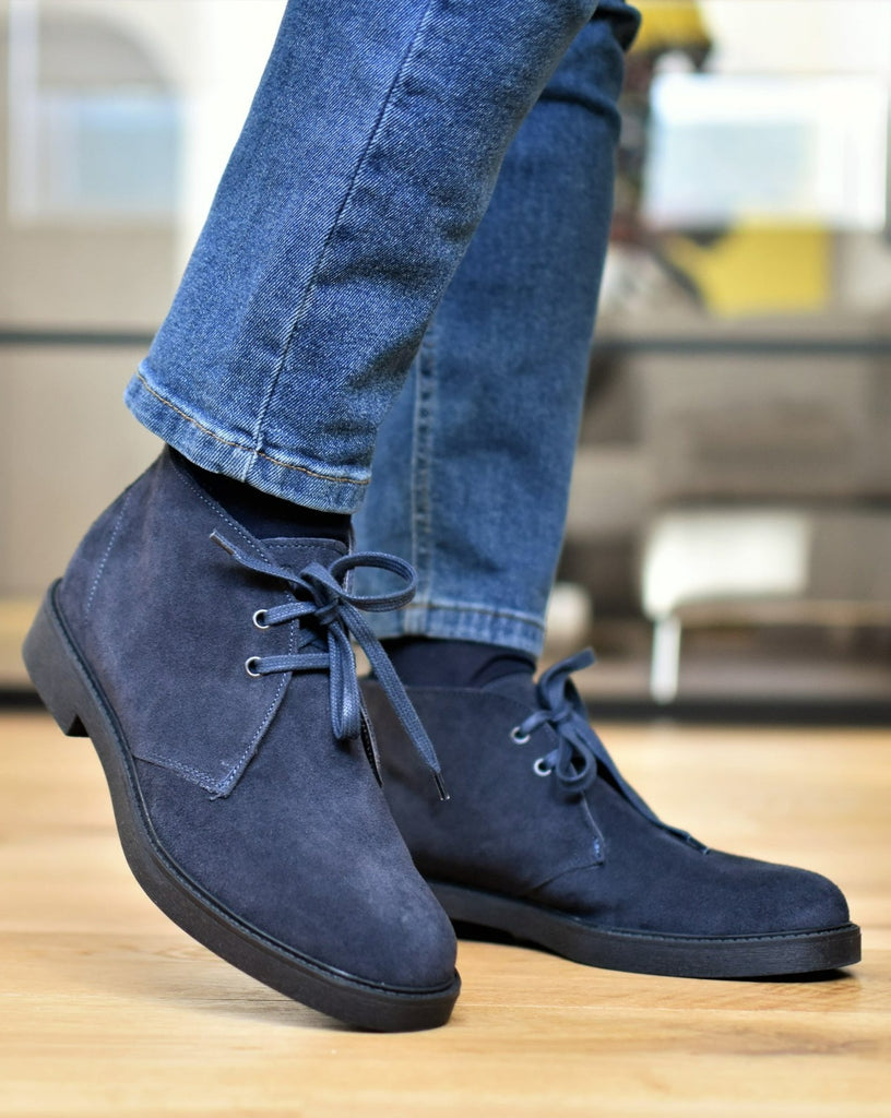 Også tilskadekomne ulæselig Ofanto Treviso - Polacchino, Desert Boot in Camooscio Blu | Ofanto Italy