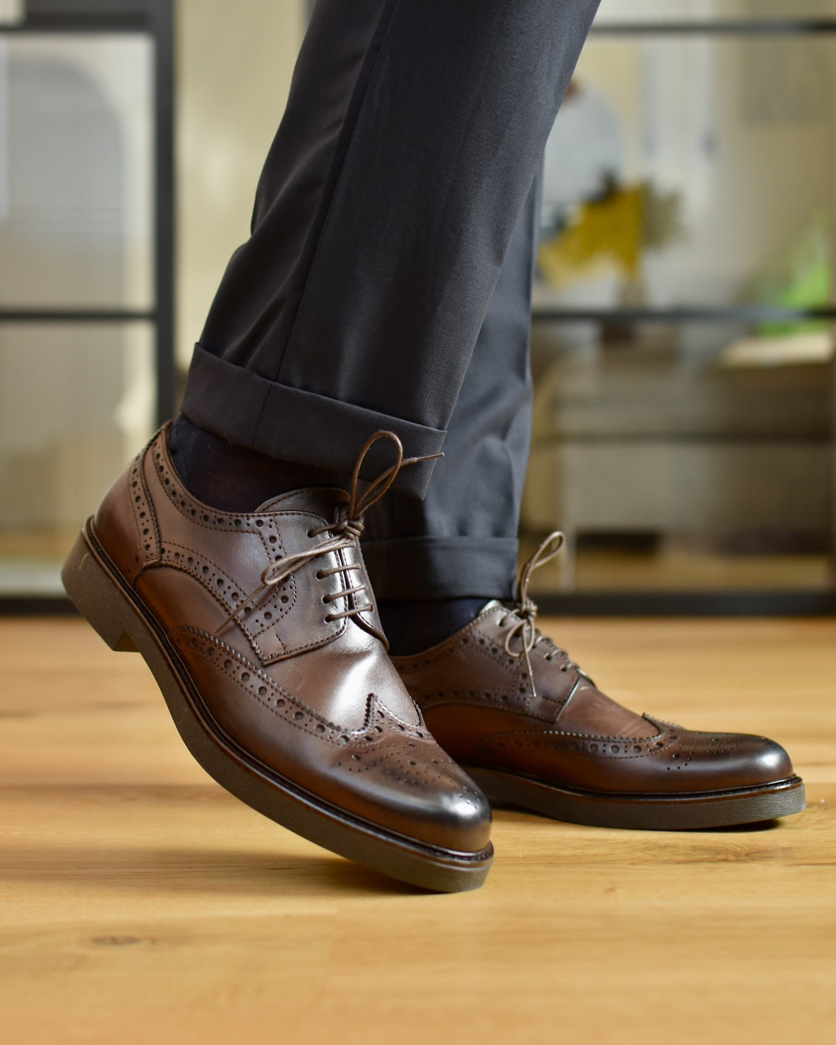 Scarpe Eleganti Scarpe Derby Alte Scarpe Derby Bicolore Scarpe