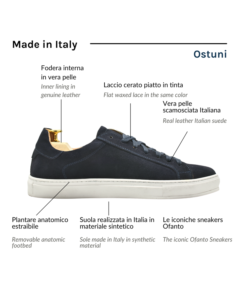 OSTUNI - Navy Suede