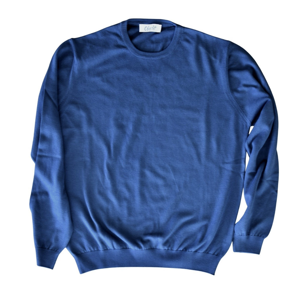 Il Maglioncino in 100% Cotone - Blu