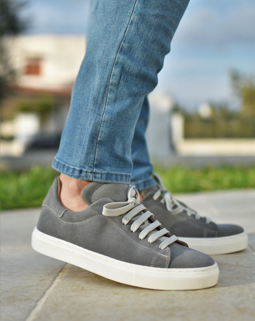 OSTUNI - Light Gray Suede