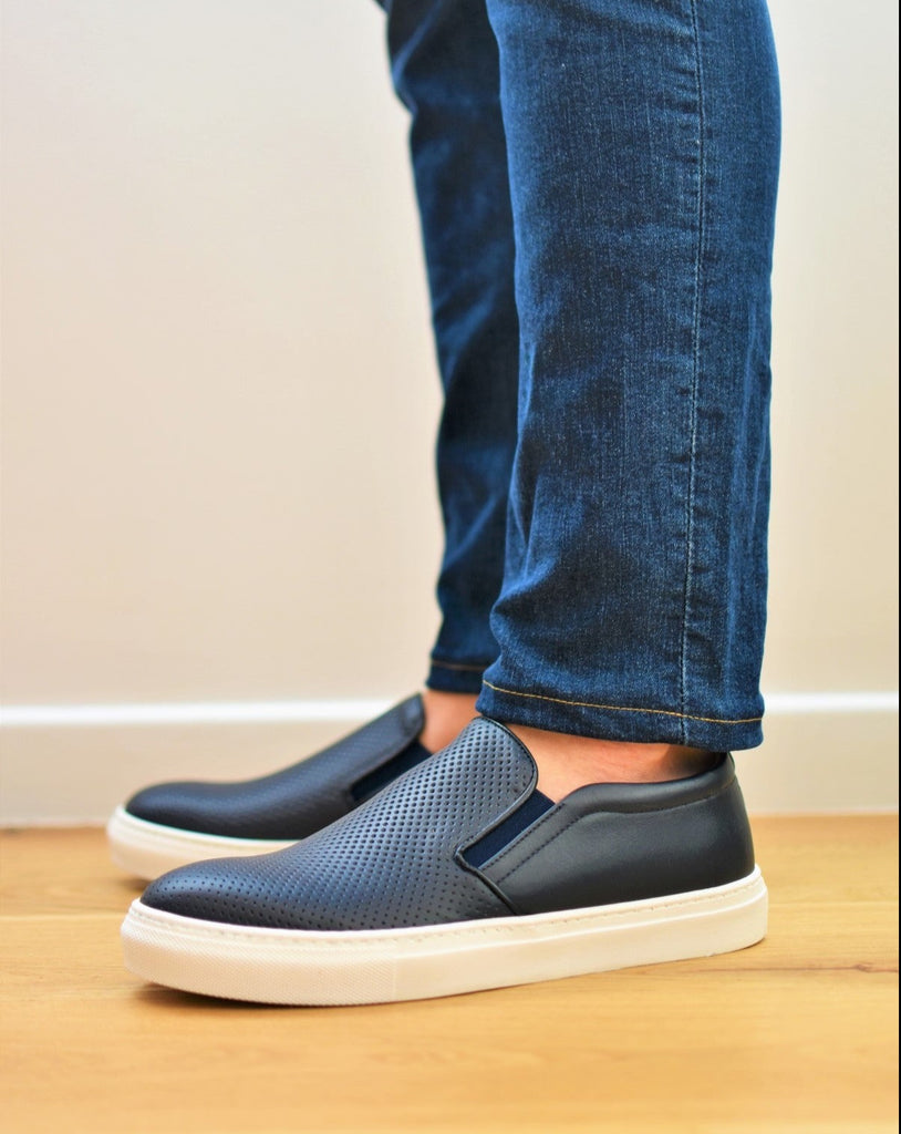 PONZA - Navy Leather