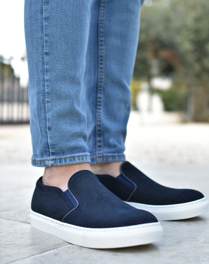 PONZA - Navy Suede