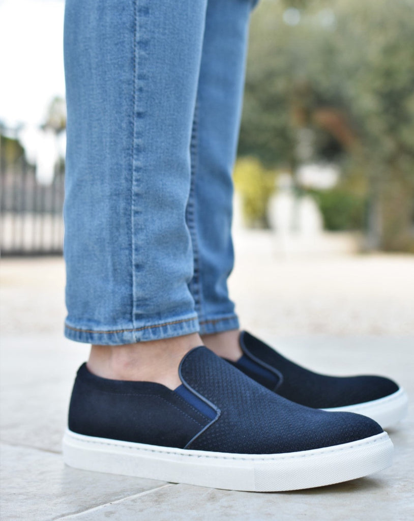 PONZA - Navy Suede