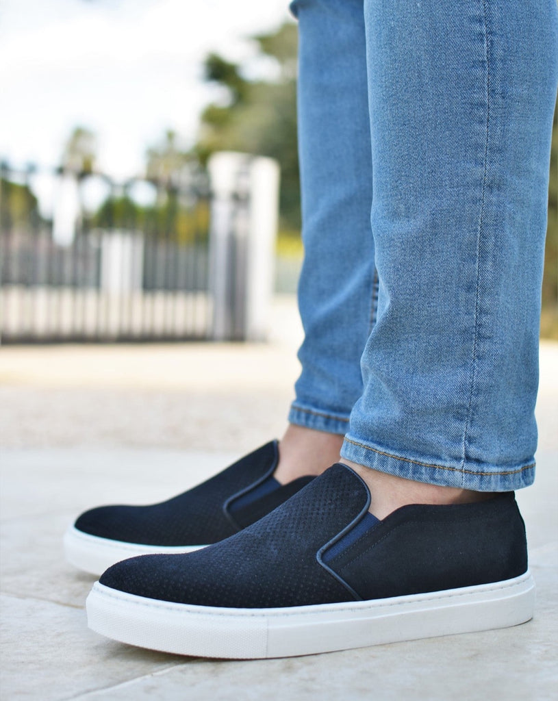 PONZA - Navy Suede