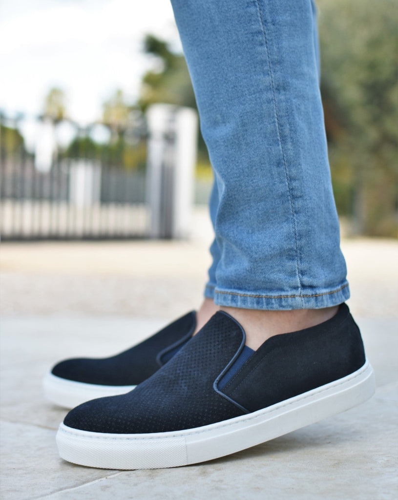 PONZA - Navy Suede